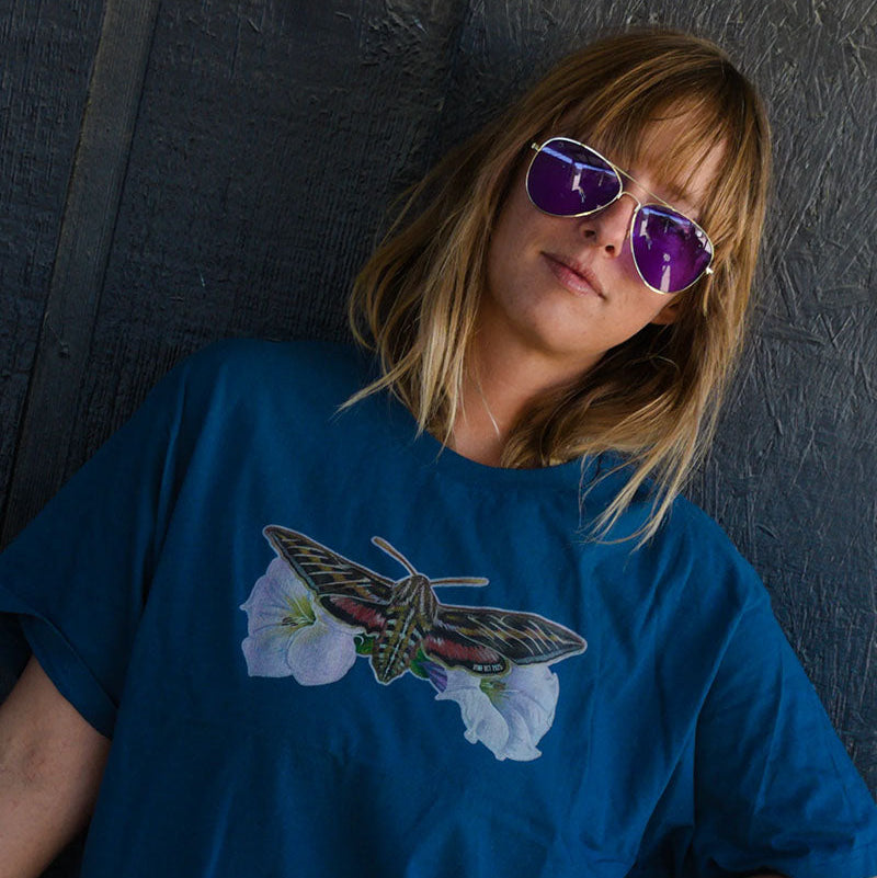 Sea Blue Fall '25 Moth Cropped T-Shirt